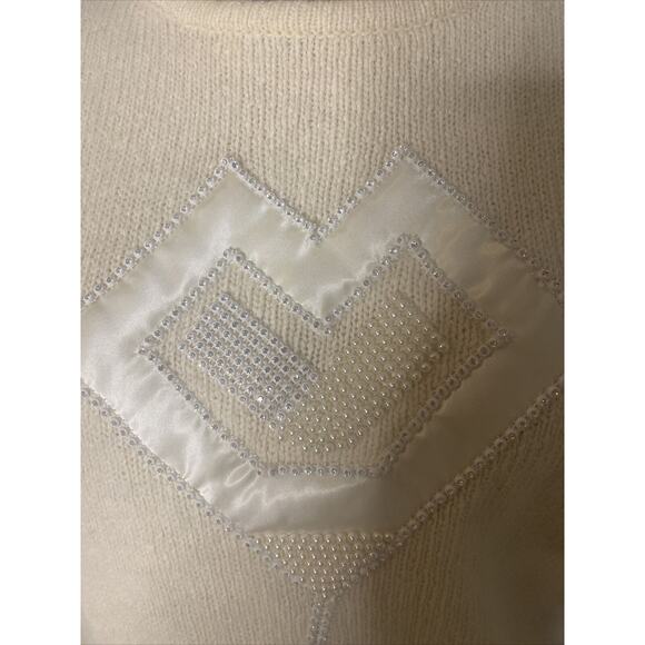 vintage 1980s 1990s IB Diffusion Womens Silk Blend Sweater Medium M - Picture 2 of 7